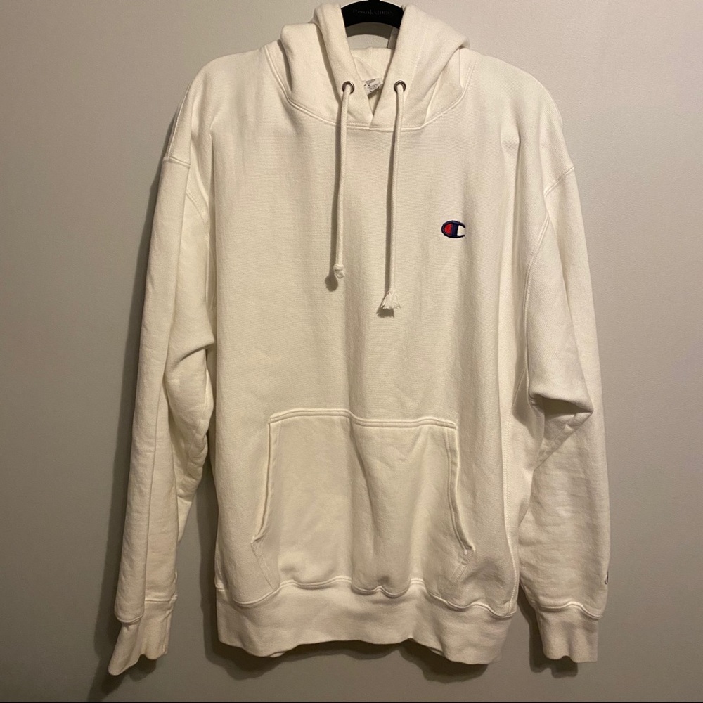 SOLD champion reverse hoodie white